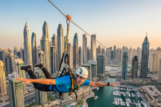 Dubai XLine Marina – Solo Zipline Experience